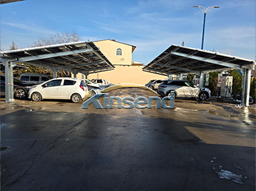 Nhà để xe năng lượng mặt trời chống thấm nước bằng kim loại ZAM, Uzbekistan